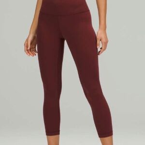 Lululemon Align High-Rise Crop 23" in Red Merlot
